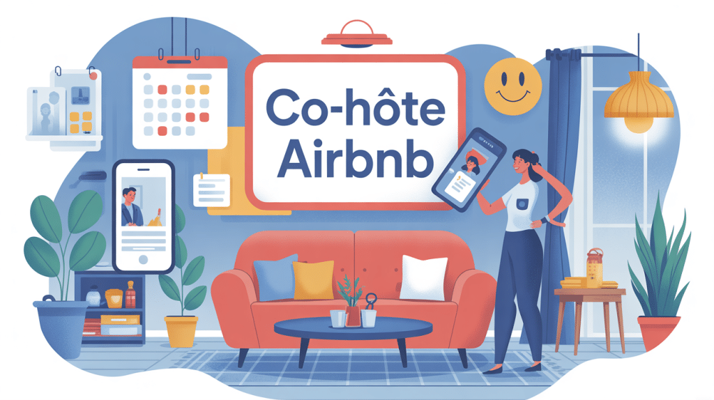 Devenir co hote airbnb illustration métier organisation hospitalité
