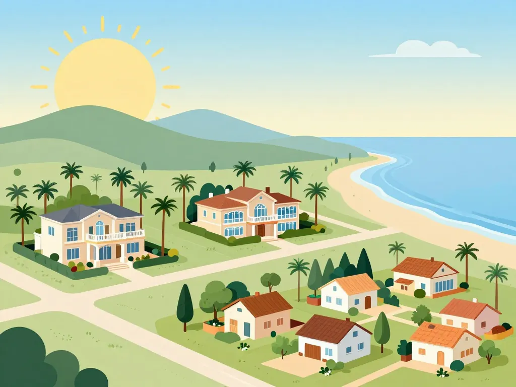 difference entre villa et maison quartier résidentiel vs village