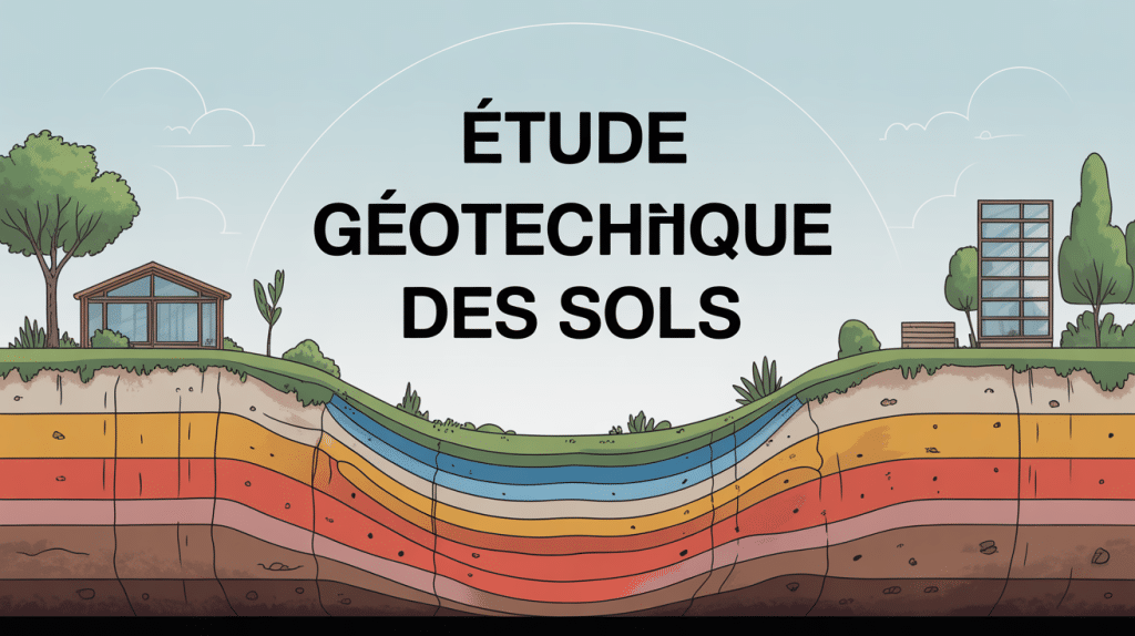 etude geotechnique des sols coupe stylisee fondations