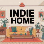 indie home illustration déco chaleureuse et personnalisée