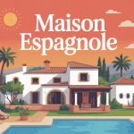 Illustration maisons espagnoles styles méditerranéens