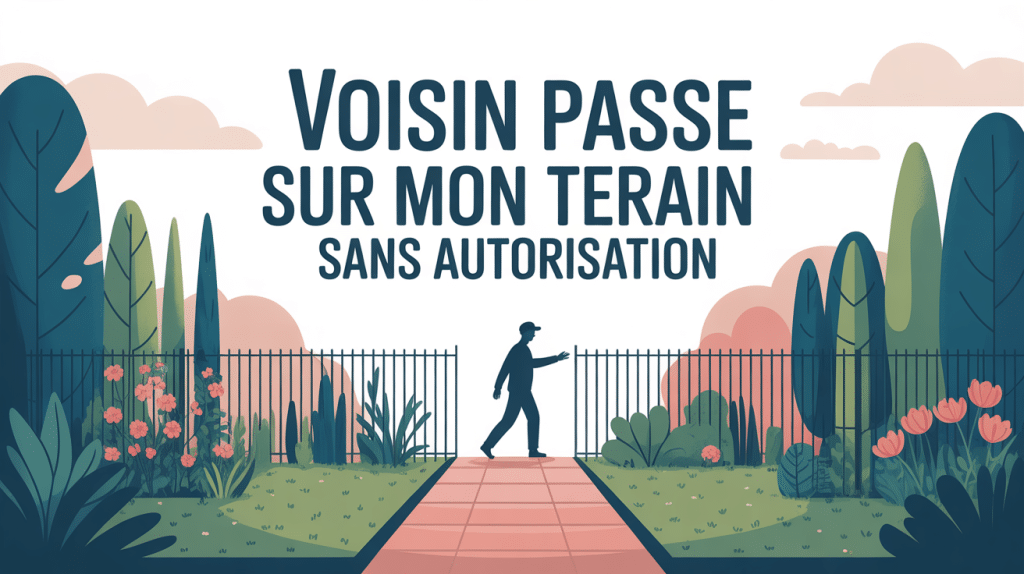 mon voisin passe sur mon terrain sans autorisation visuel frontière jardin