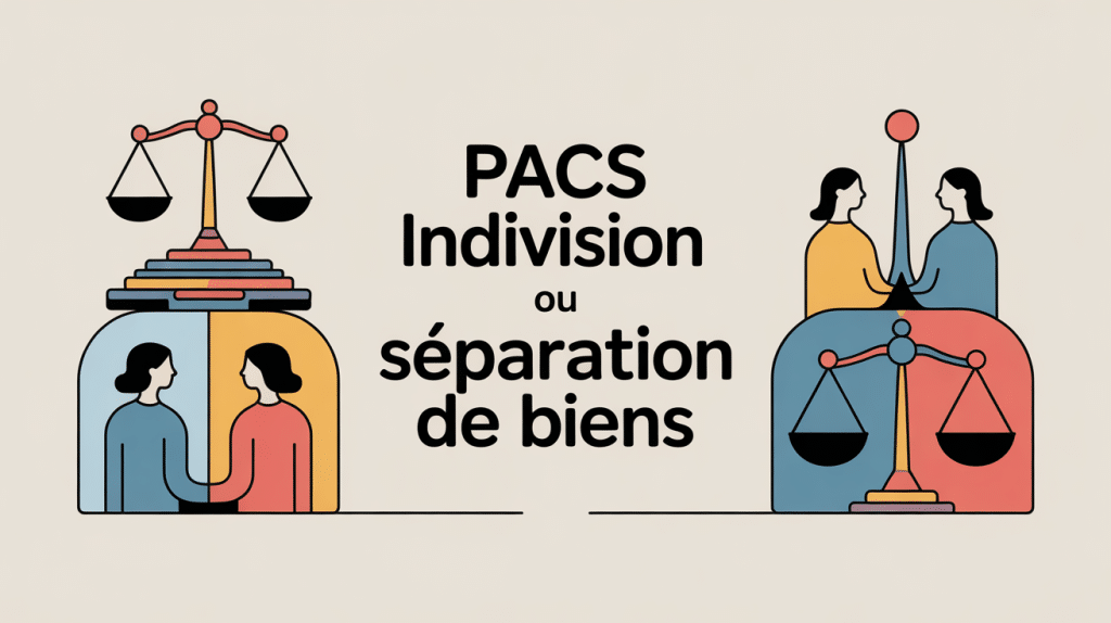 illustration pacs indivision ou séparation de biens choix patrimonial