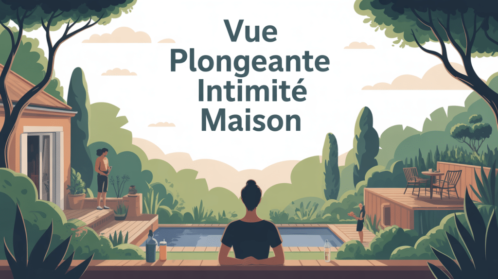 Illustration perte d'intimité vue plongeante maison jardin