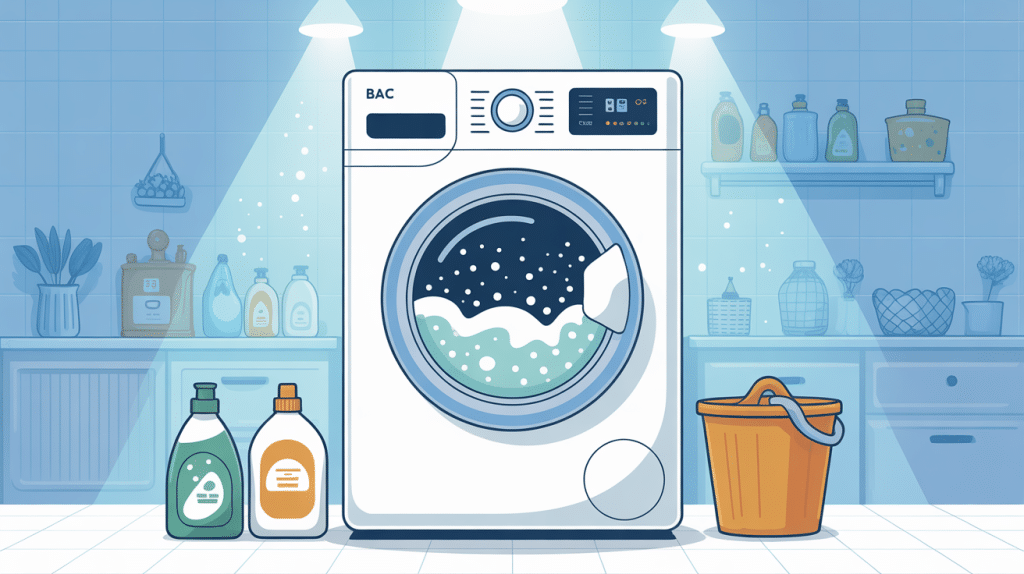 Symbole bac à détergent machine à laver calgon avec compartiments lessive anticalcaire
