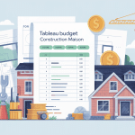 tableau budget construction maison pdf sous forme d’illustration vectorielle