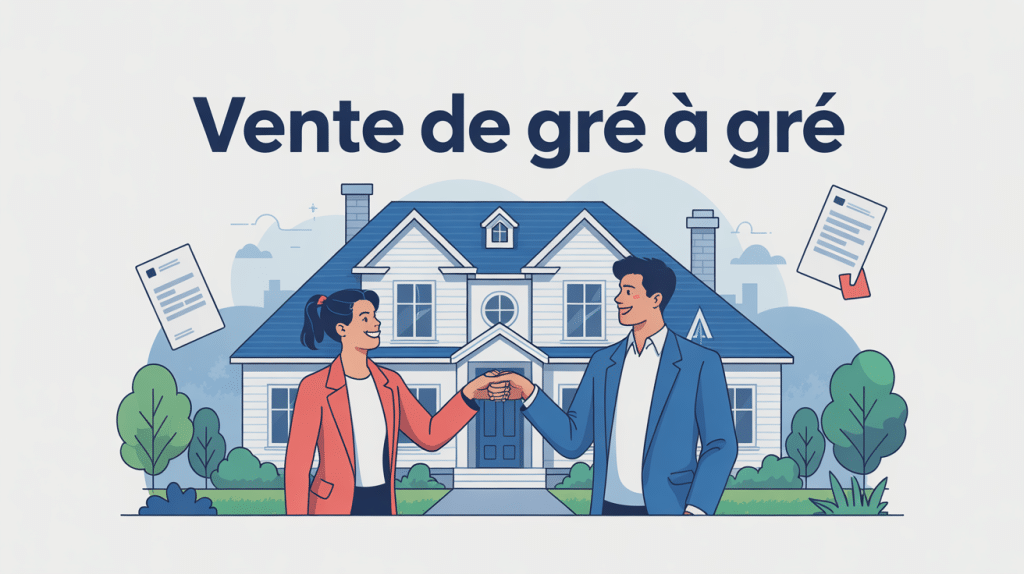 vente de gré à gré vendeur acheteur poignée de main devant maison