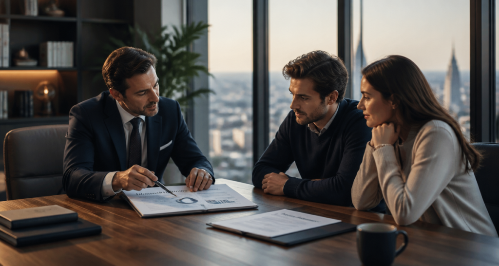 intencial patrimoine conseiller présente à des investisseurs