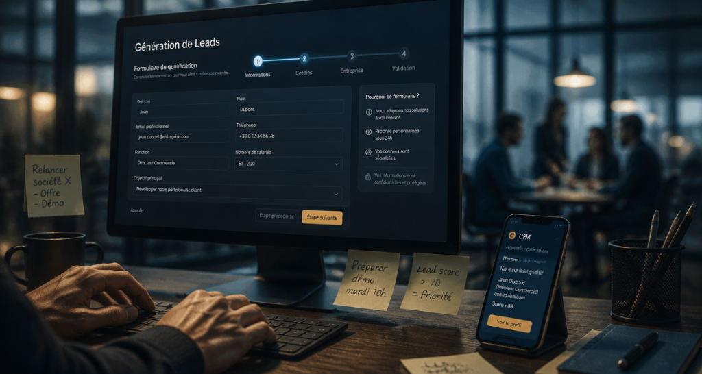 leadgen formulaire multi-étapes bureau