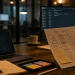 Lead acquisition marketing : funnel sur ordinateur, buyer persona et formulaire