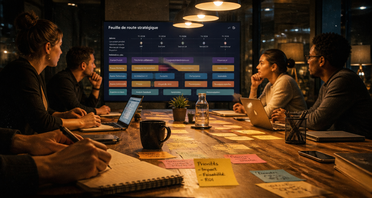 roadmap définition équipe autour feuille de route