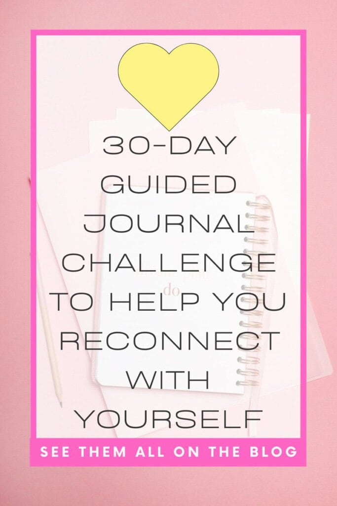 30 day guided journal 3 Pinterest pin for the 30 day guided journal challenge post