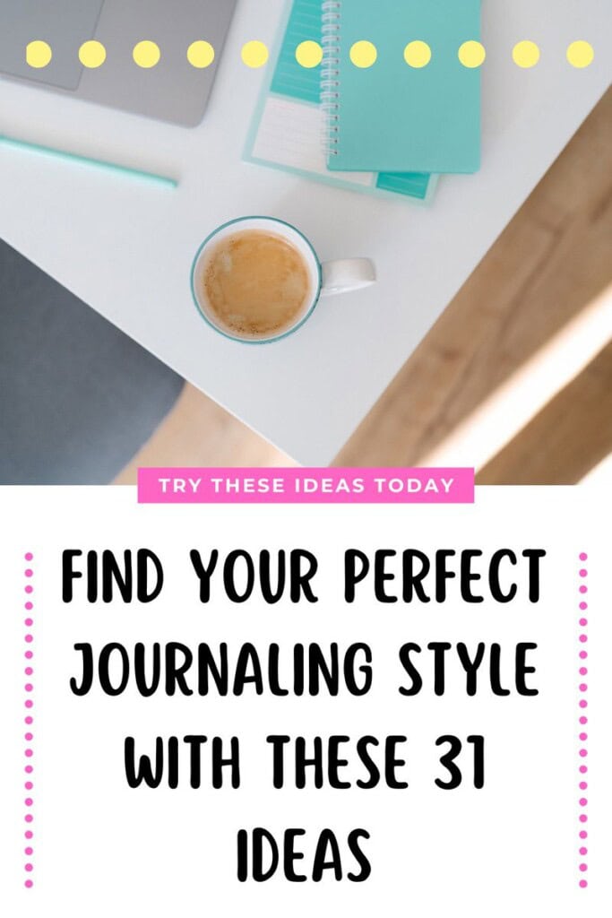 Pinterest pin for the types of journaling post