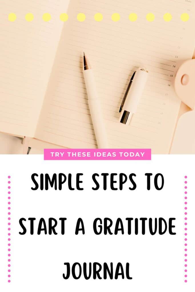 Pinterest pin for the how to gratitude journal post
