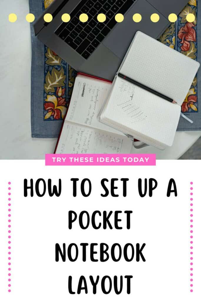 Pocket Notebook Layout 1 Pinterest pin for the pocket notebook layout post