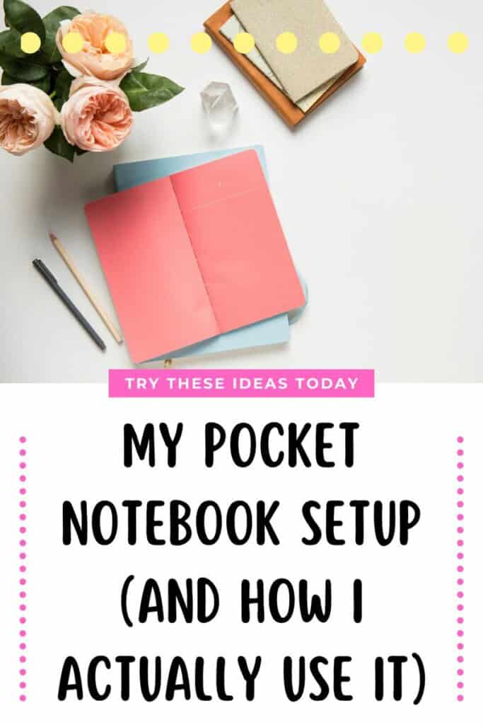 Pinterest pin for the pocket notebook setup post