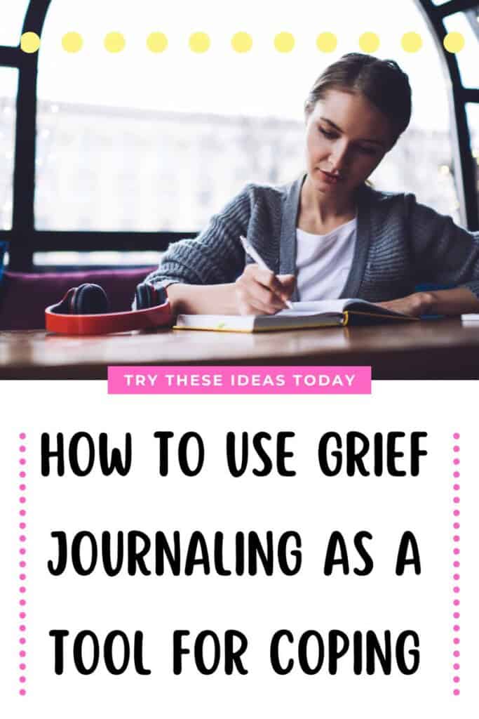 Pinterest pin for the grief journaling post
