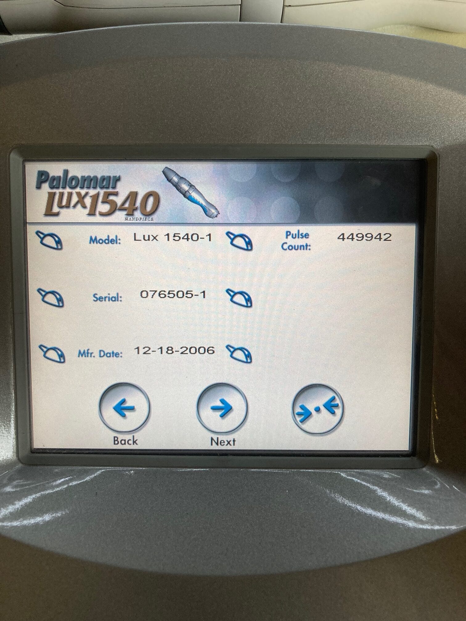 2006 Palomar Starlux 300 - Screen Options