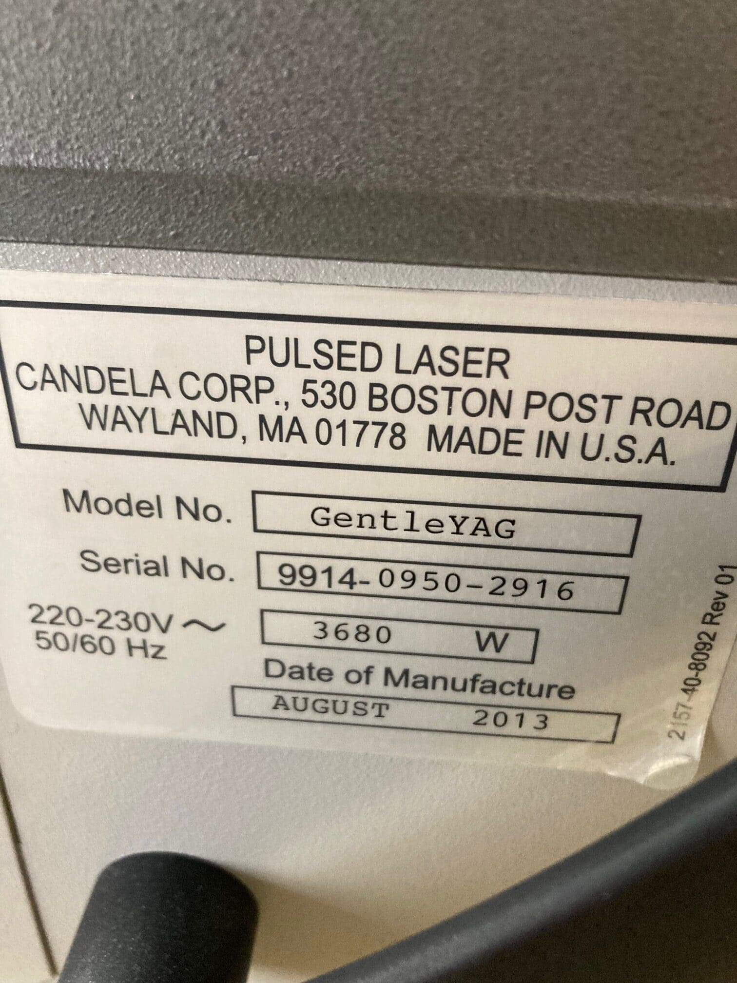 2013 Candela Mini GentleYag