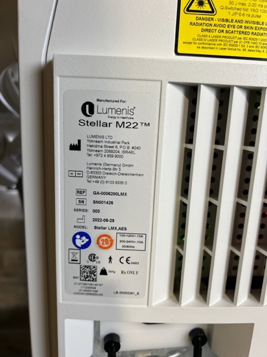 2022 Lumenis Stellar M22 - information