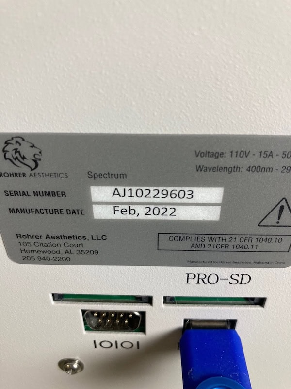 2022 Rohrer Spectrum - Specs