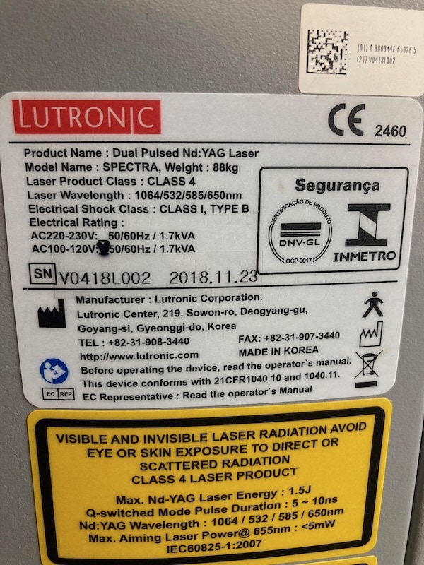 2018 Lutronic Spectra - Information