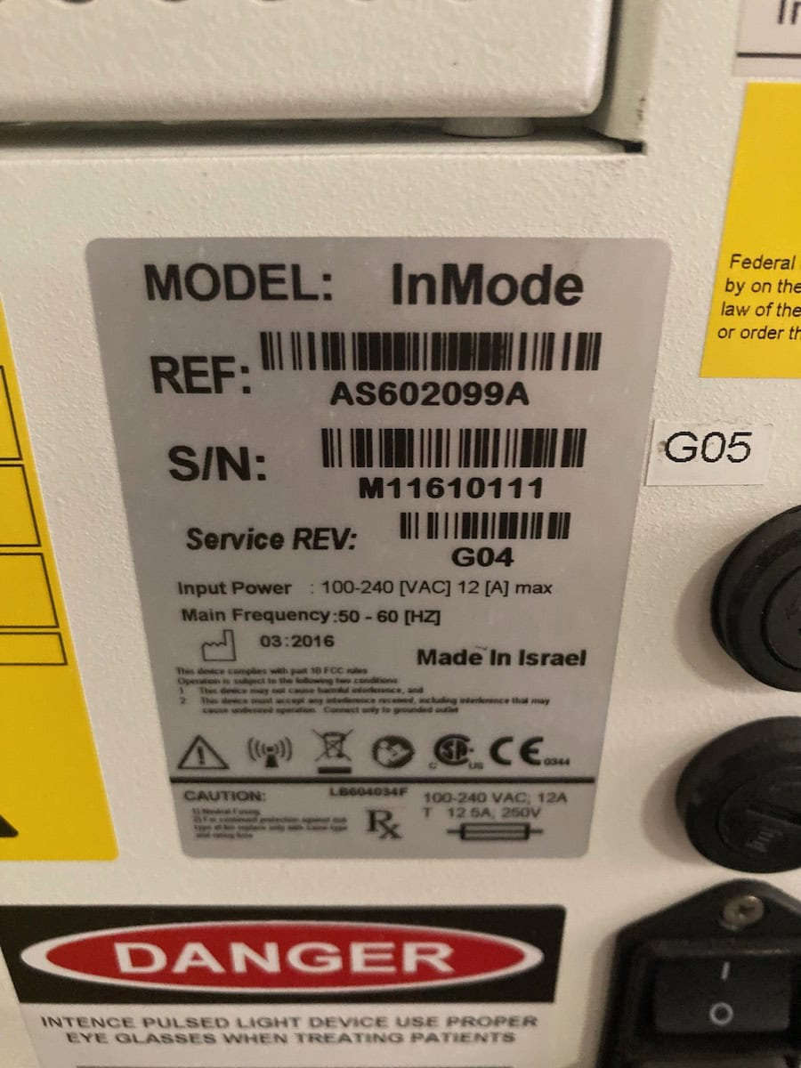 2016 Inmode RF Information
