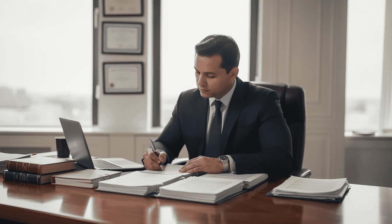 Local traffic ticket lawyer reviewing speeding ticket and traffic court documents to protect your driving record in Pennsylvania