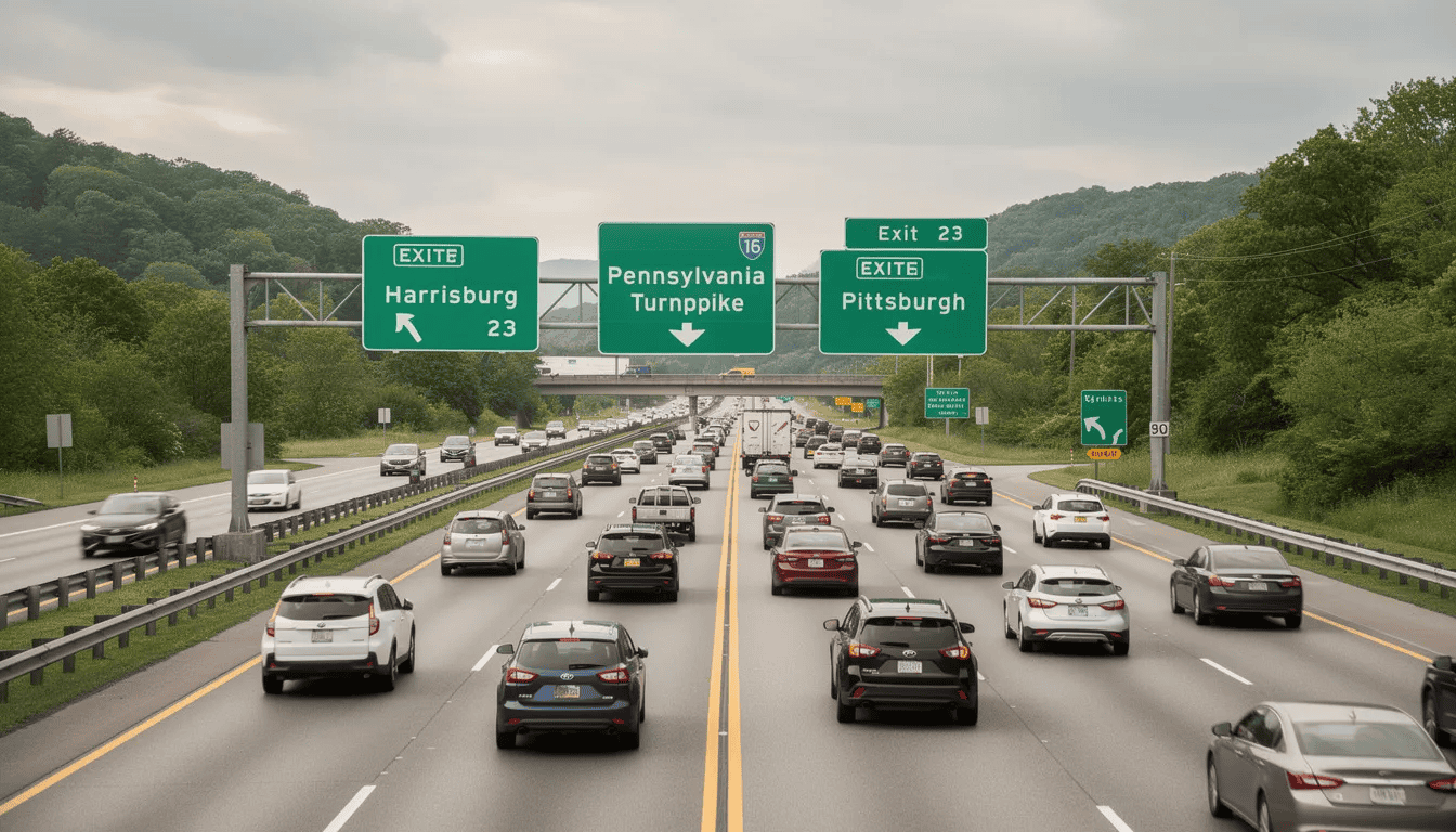 Busy Lancaster, PA roadway where drivers often face traffic violations requiring a traffic lawyer