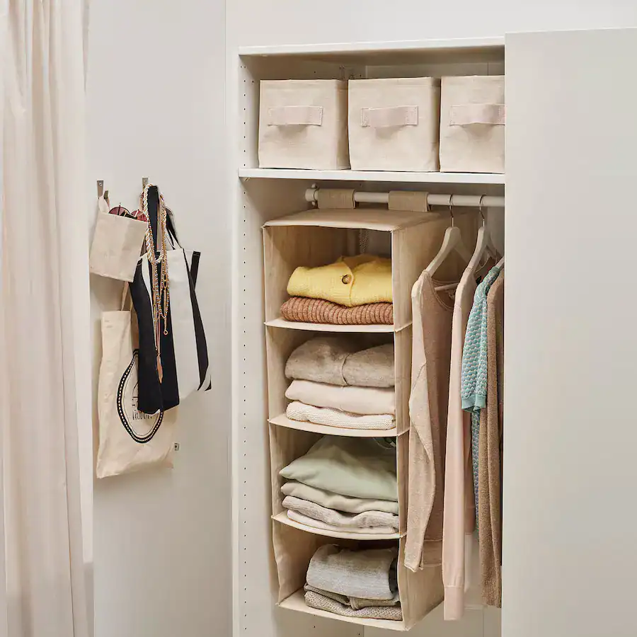 hanging storage compartment. Small Bedroom Organisation Ideas