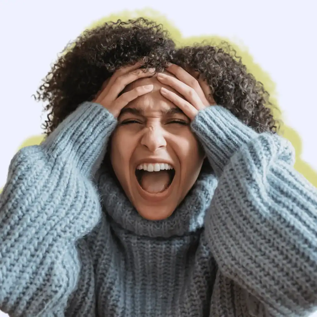 Upset-ethnic-woman-screaming-in-room