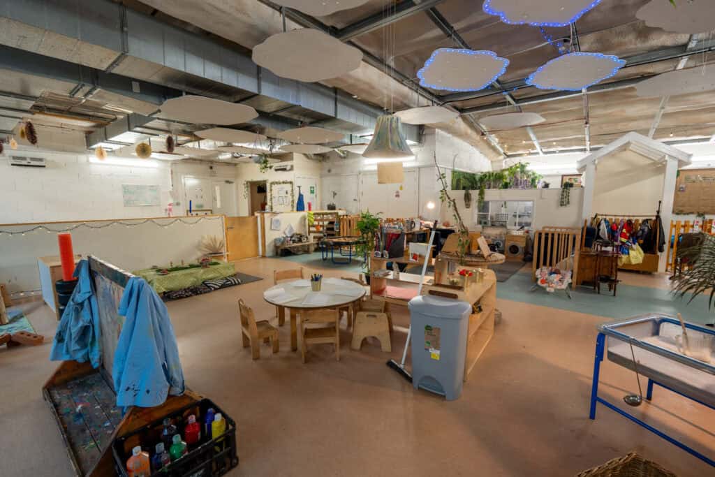 Bright Holyrood Nursery Princes Dock indoor play area with engaging learning spaces and child-friendly furniture.