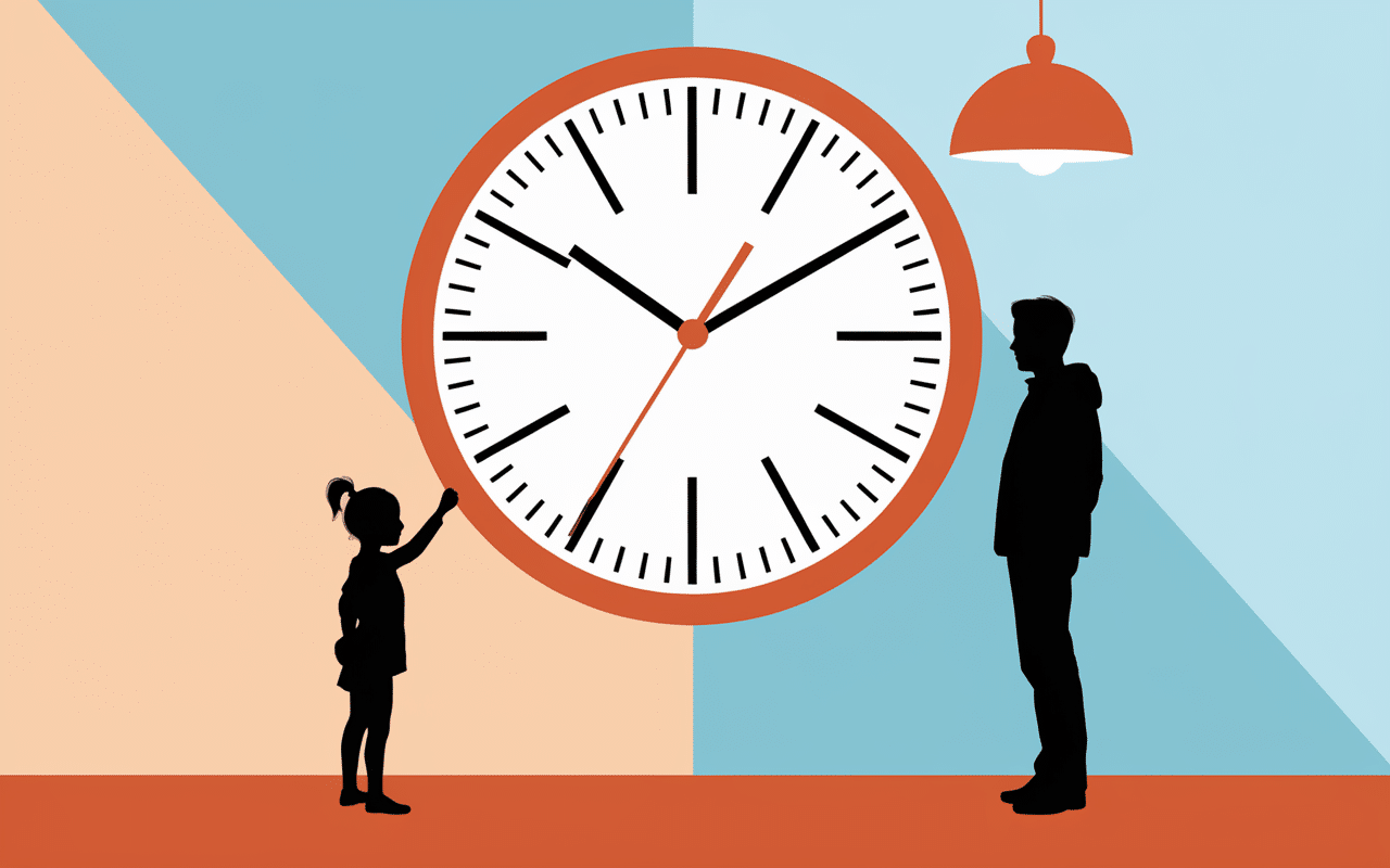 Horloge parent enfant droit de visite horaires non respectés