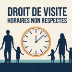 Horloge centrale droit de visite horaires non respectés parents enfants