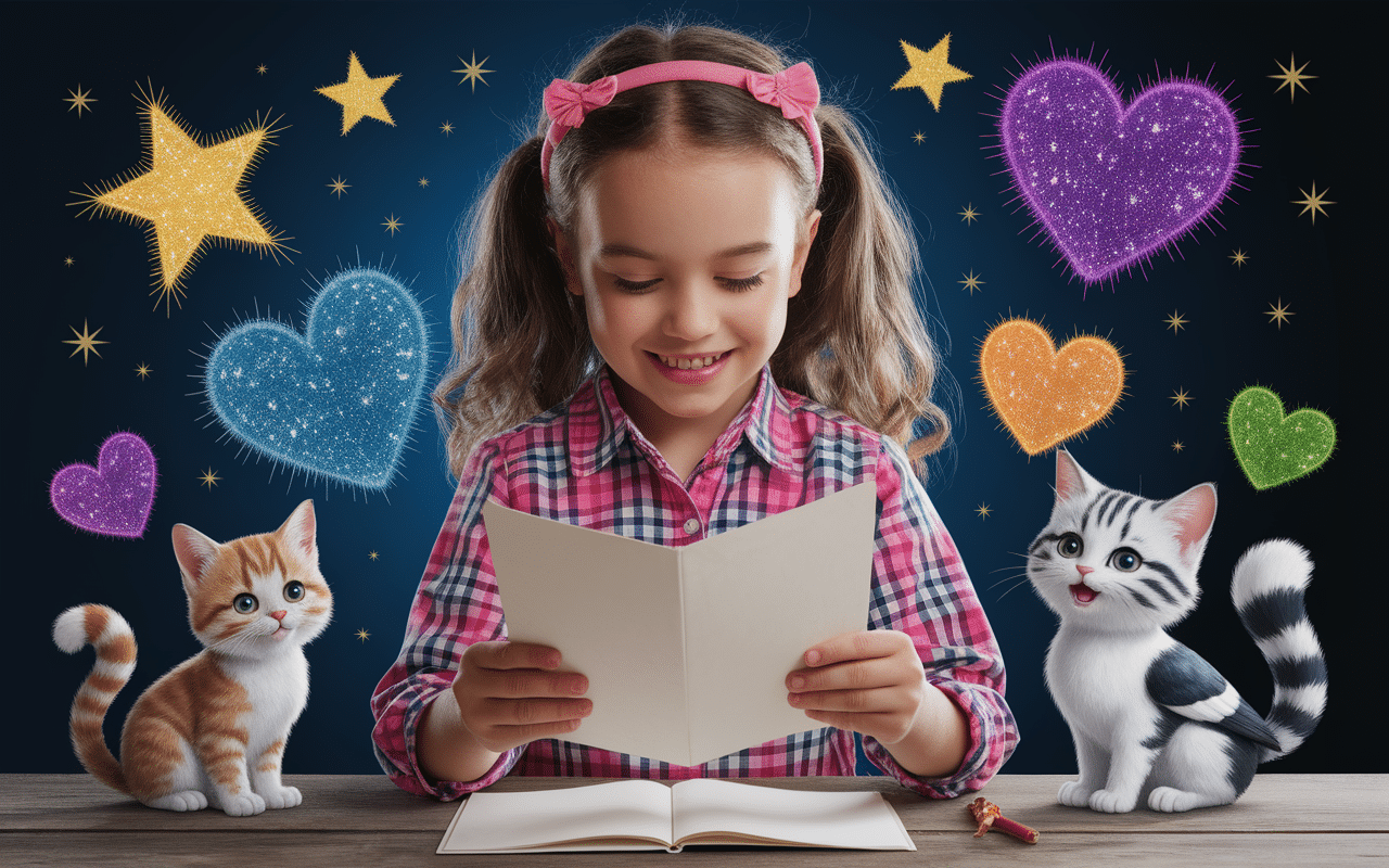 Lettre amusante pour ma petite fille enfant qui rit