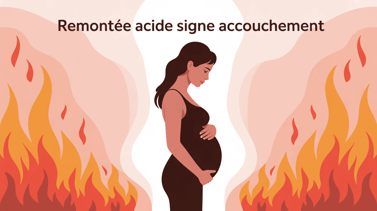 Remontée acide fin de grossesse signe accouchement femme enceinte