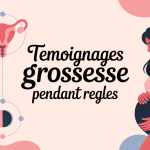 Tomber enceinte pendant les règles témoignage, illustration cycle menstruel pastel