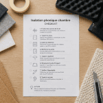 isolation phonique mur chambre sans travaux checklist matériaux