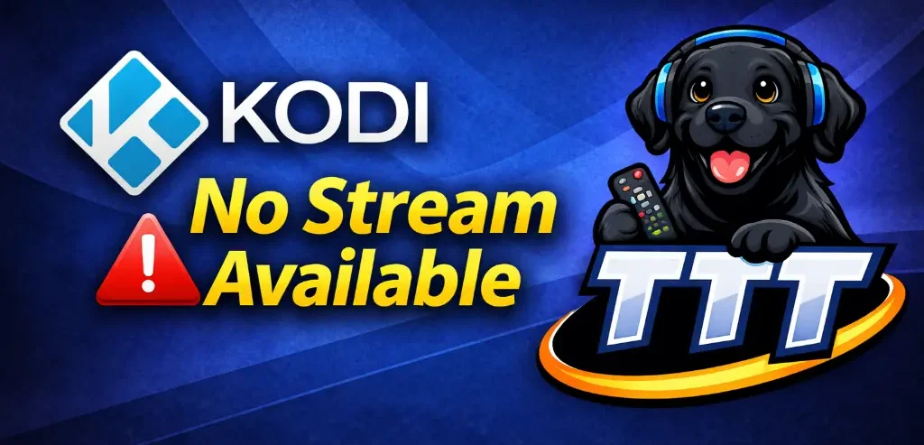 kodi no stream available