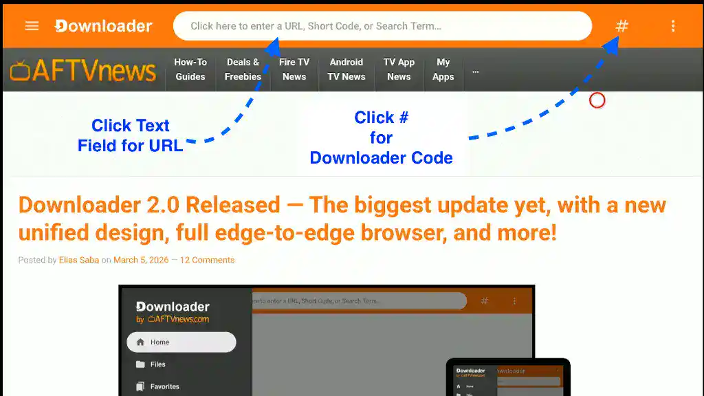 downloader home screen on google tv and android tv