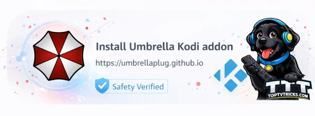 how to install the umbrella kodi addon
