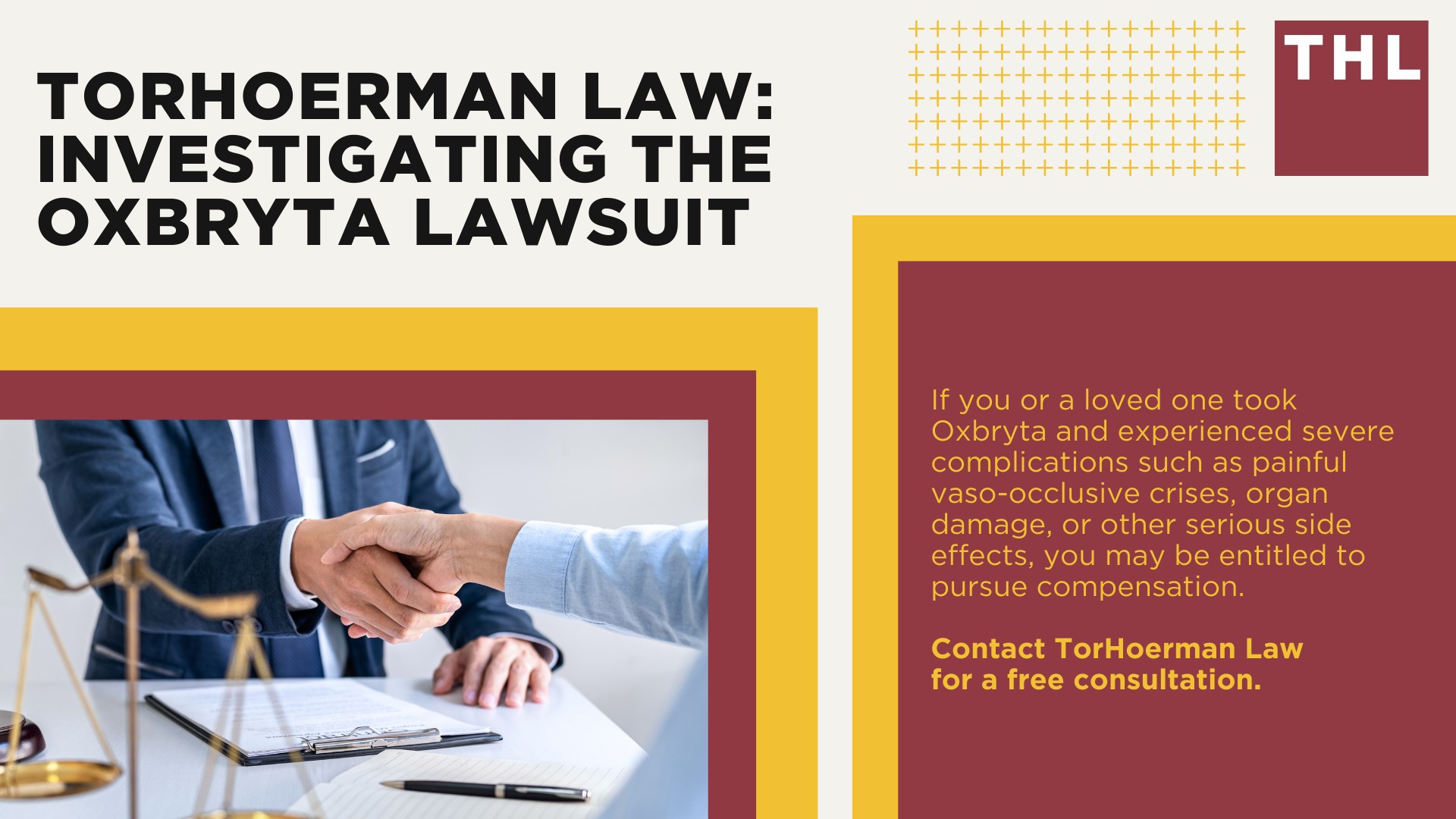 Oxbryta Lawsuit Investigation Overview; Injuries and Health Complications Potentially Linked to Oxbryta Use; What is Oxbryta; About Sickle Cell Disease and Related Treatment; Do You Qualify for the Oxbryta Lawsuit; Gathering Evidence for an Oxbryta Lawsuit; Assessing Damages for Oxbryta Lawsuits; TorHoerman Law_ Investigating the Oxbryta Lawsuit