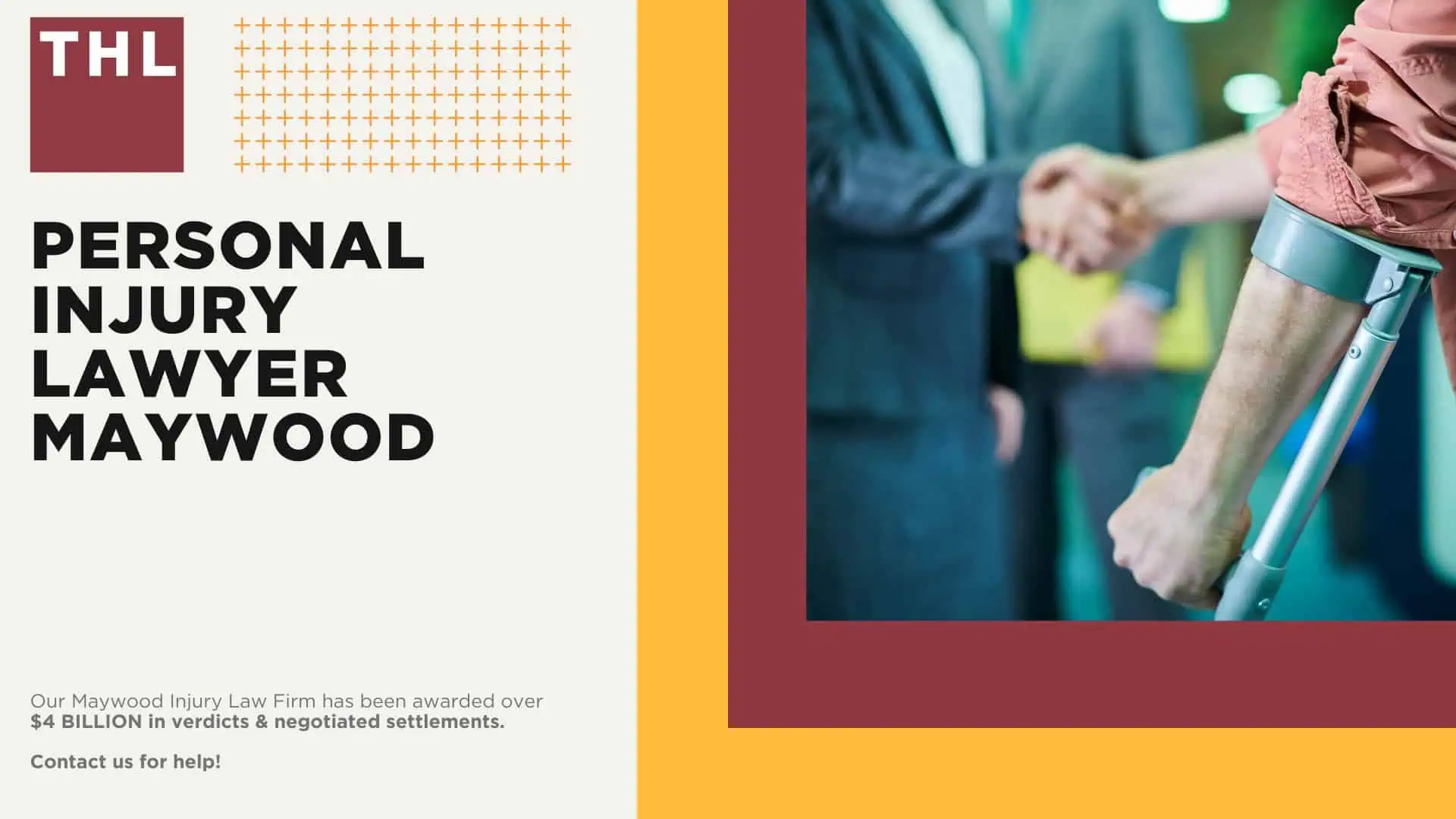 Personal Injury Lawyer Maywood; Meet Our Maywood Personal Injury Lawyers; Our Founder and Experienced Maywood Personal Injury Lawyer_ Tor Hoerman; How Much Does it Cost to Hire a Maywood Personal Injury Attorney from TorHoerman Law; Types of Personal Injury Cases We Handle at TorHoerman Law; The Legal Process for Filing a Personal Injury Case in Maywood, IL; What is the Statute of Limitations for Personal Injury Cases in Illinois; What to Do If You've Suffered Harm or Personal Injuries in Maywood; Do You Qualify for a Maywood Personal Injury Lawsuit; Gathering Evidence for a Personal Injury Case;Common Damages in a Maywood Personal Injury Case; TorHoerman Law_ Your Maywood Personal Injury Law Firm