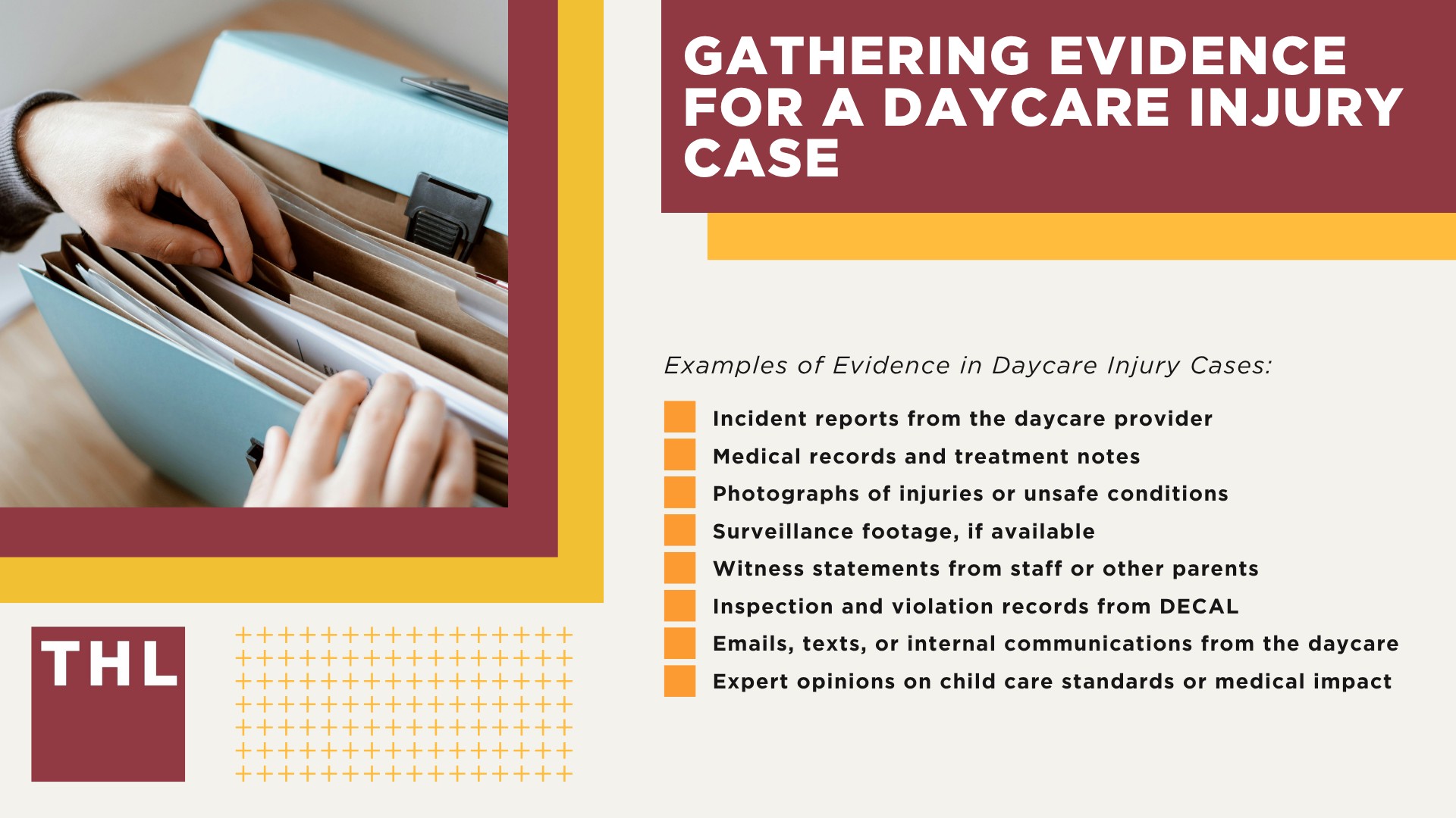 Meet Our Team of Atlanta Daycare Injury Lawyers; Our Founder and Experienced Personal Injury Attorney_ Tor Hoerman; What To Do If You Suspect Daycare Abuse, Neglect or Mistreatment in Atlanta; Types of Daycare Abuse and Neglect; How To Report a Daycare Facility for Abuse and Neglect in Georgia; The Legal Process for Daycare Injury Cases in Georgia; Gathering Evidence for a Daycare Injury Case