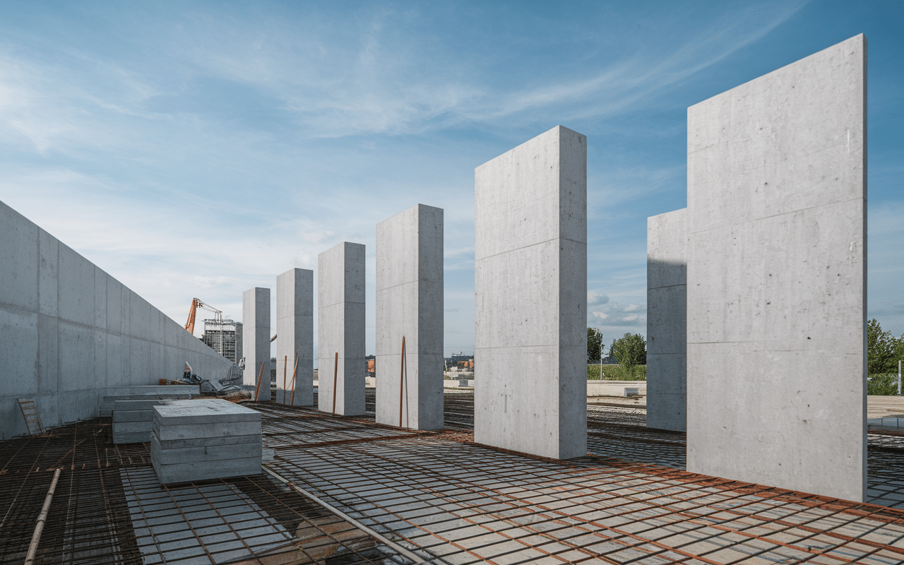 chantier beton dalle fondations mur temps de sechage beton