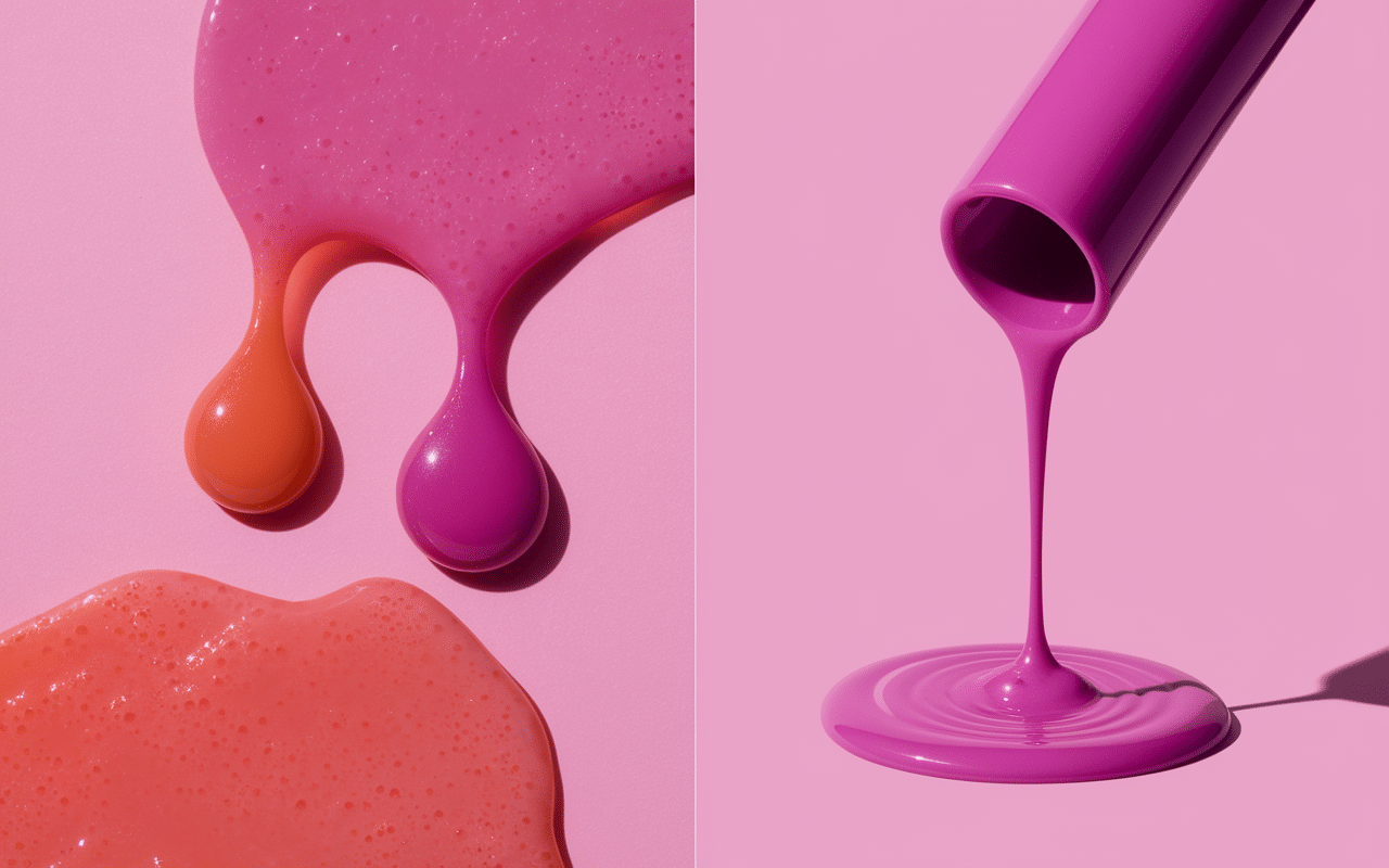 Comparaison visuelle entre colle néoprène gel et liquide