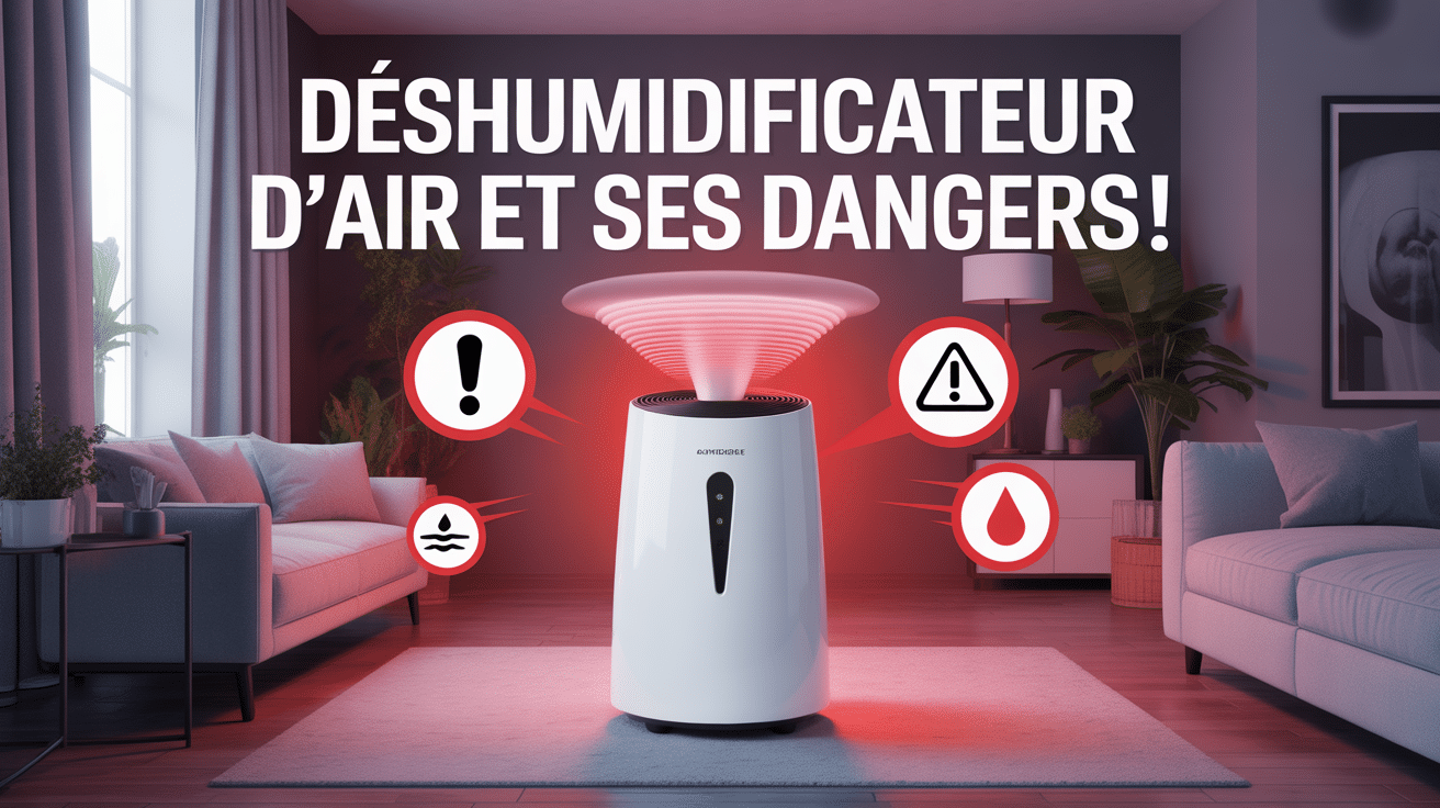 Déshumidificateur avec icônes danger