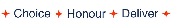 Choice, Honour, Deliver Logo