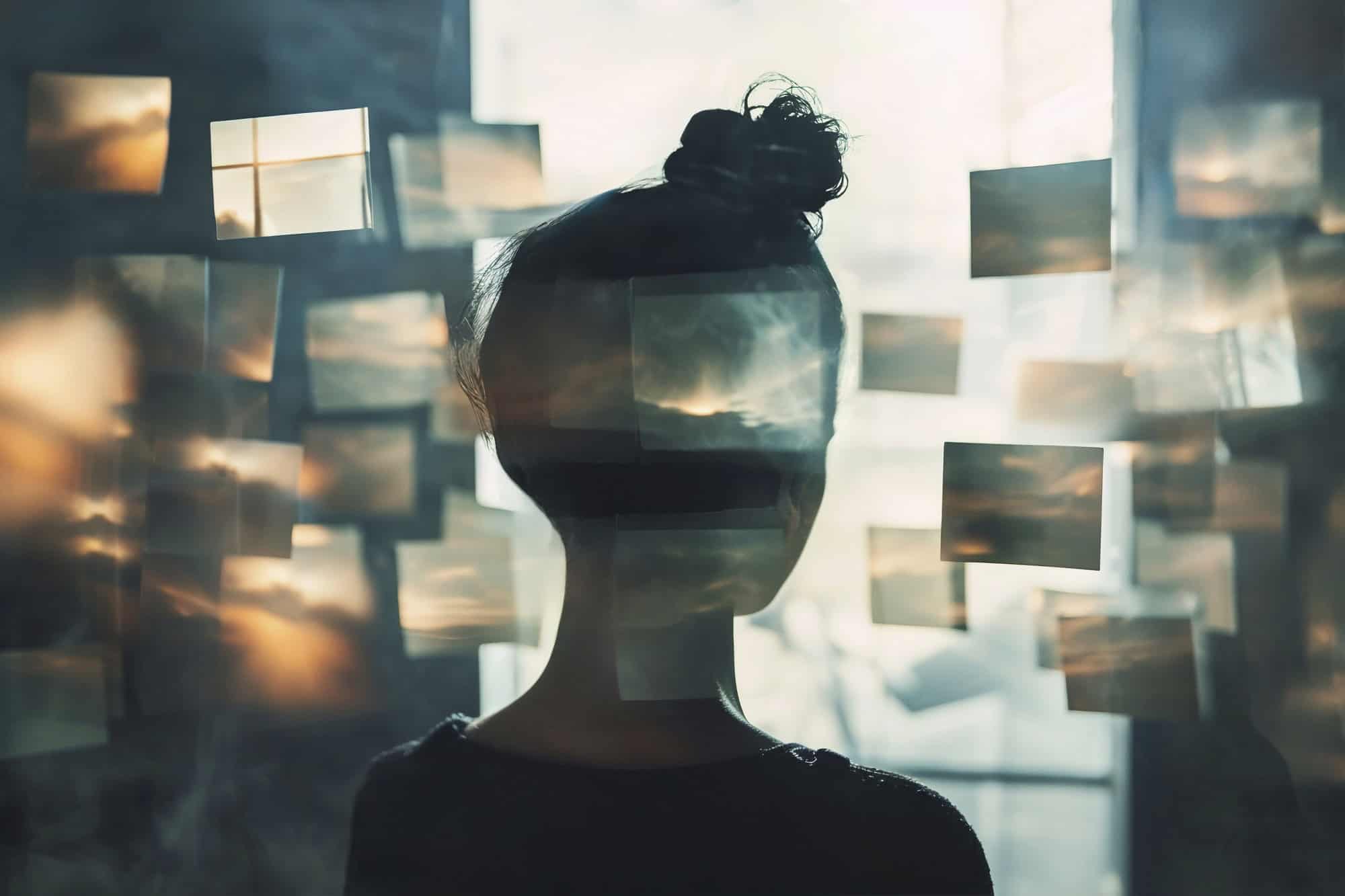 πρόσωπο πορτρέτου με μνήμη οπτικής μεταφοράς