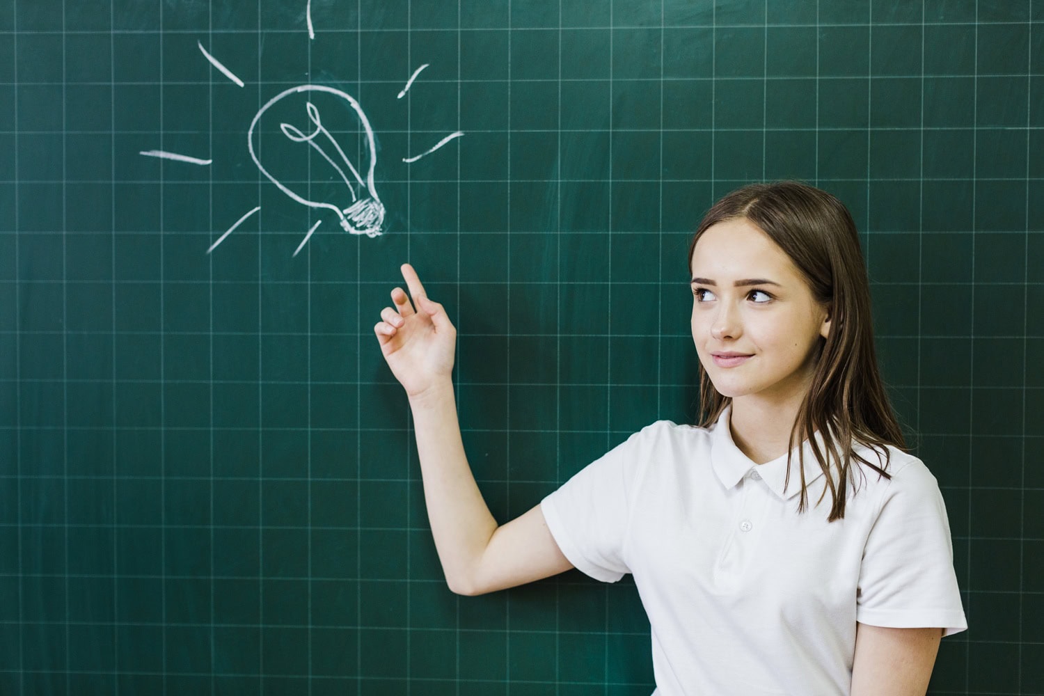 student having idea